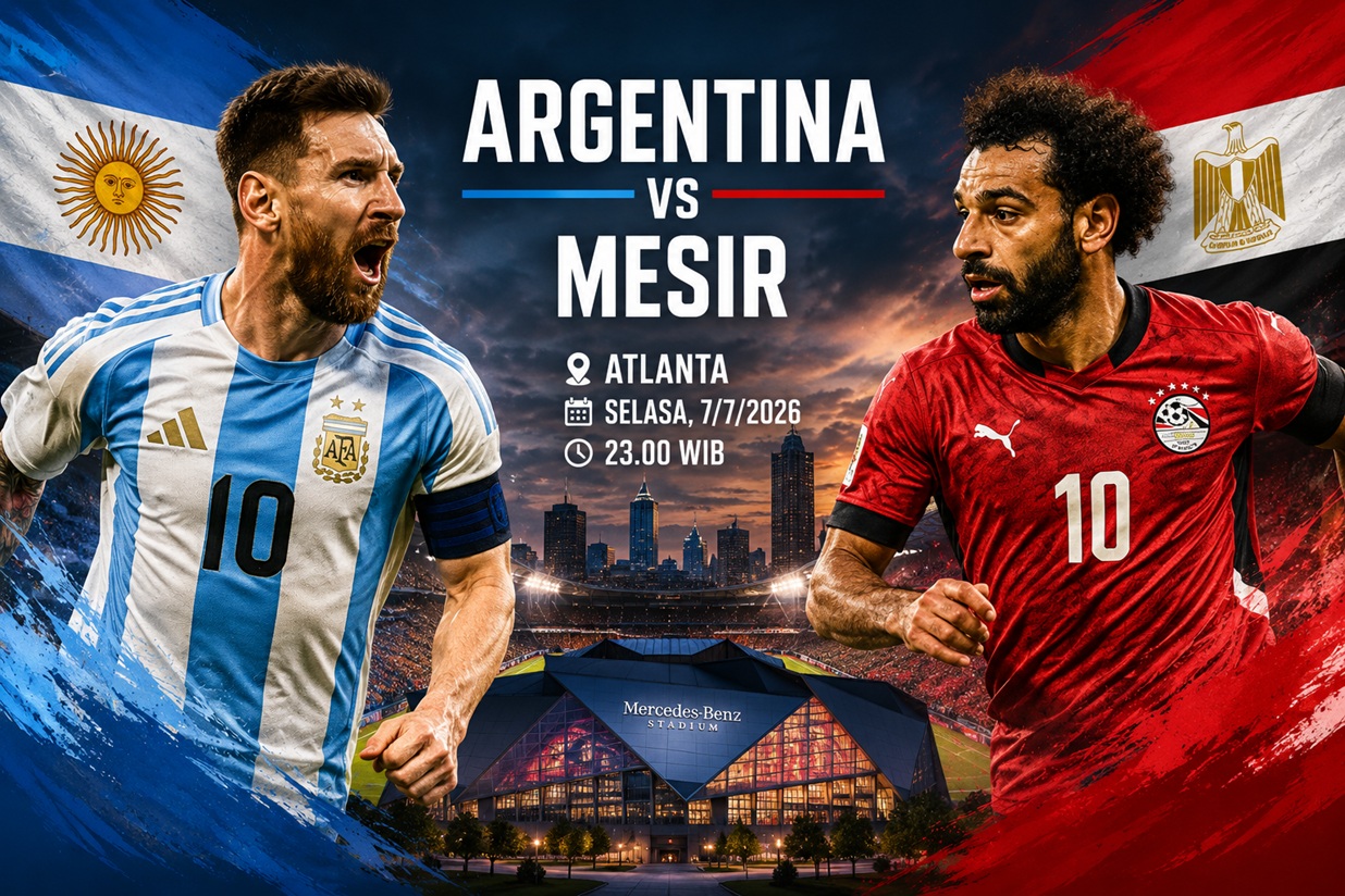 Prediksi Babak 16 Besar Piala Dunia 2026: Argentina vs Mesir, dan Link Live Streaming